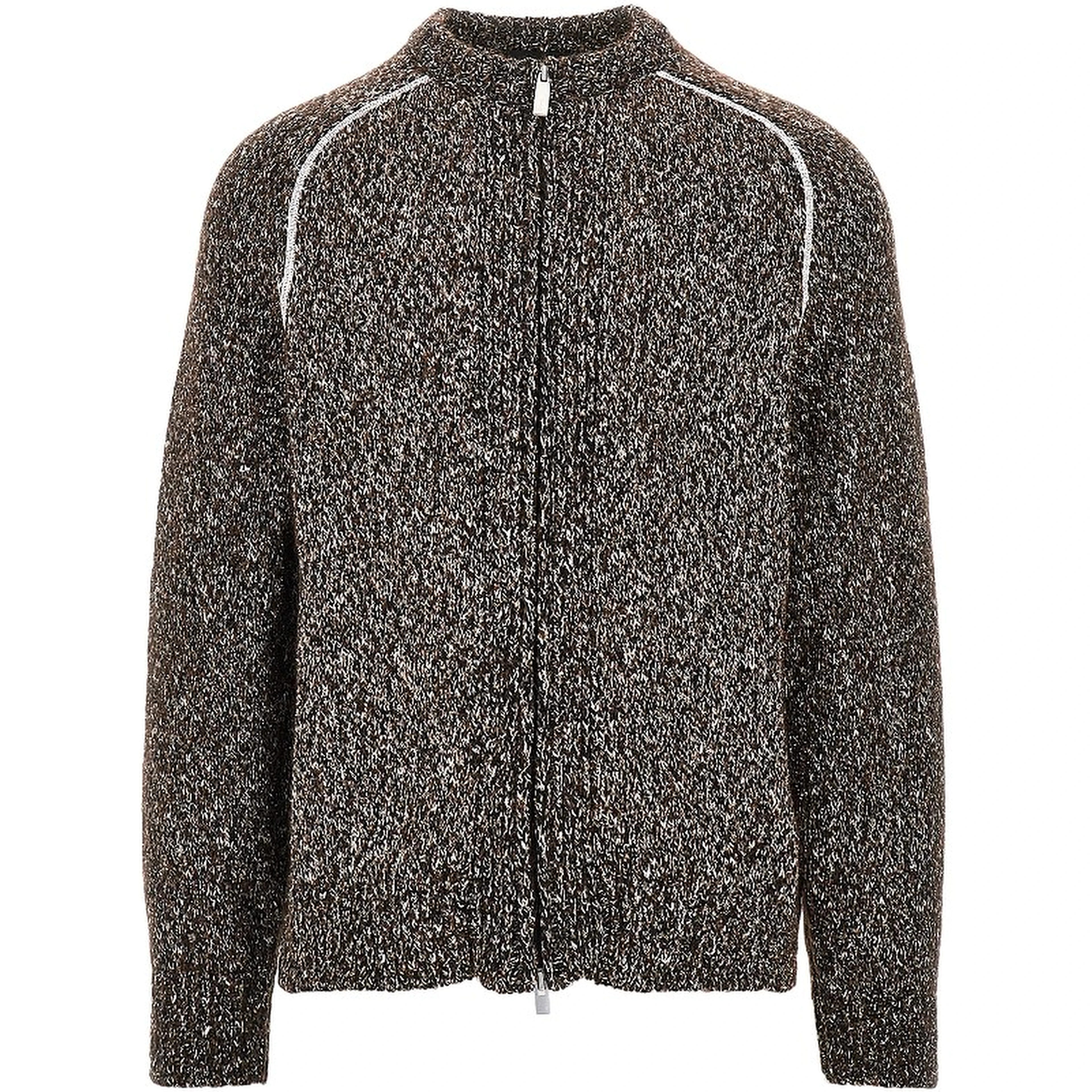 Mouliné knitted cardigan