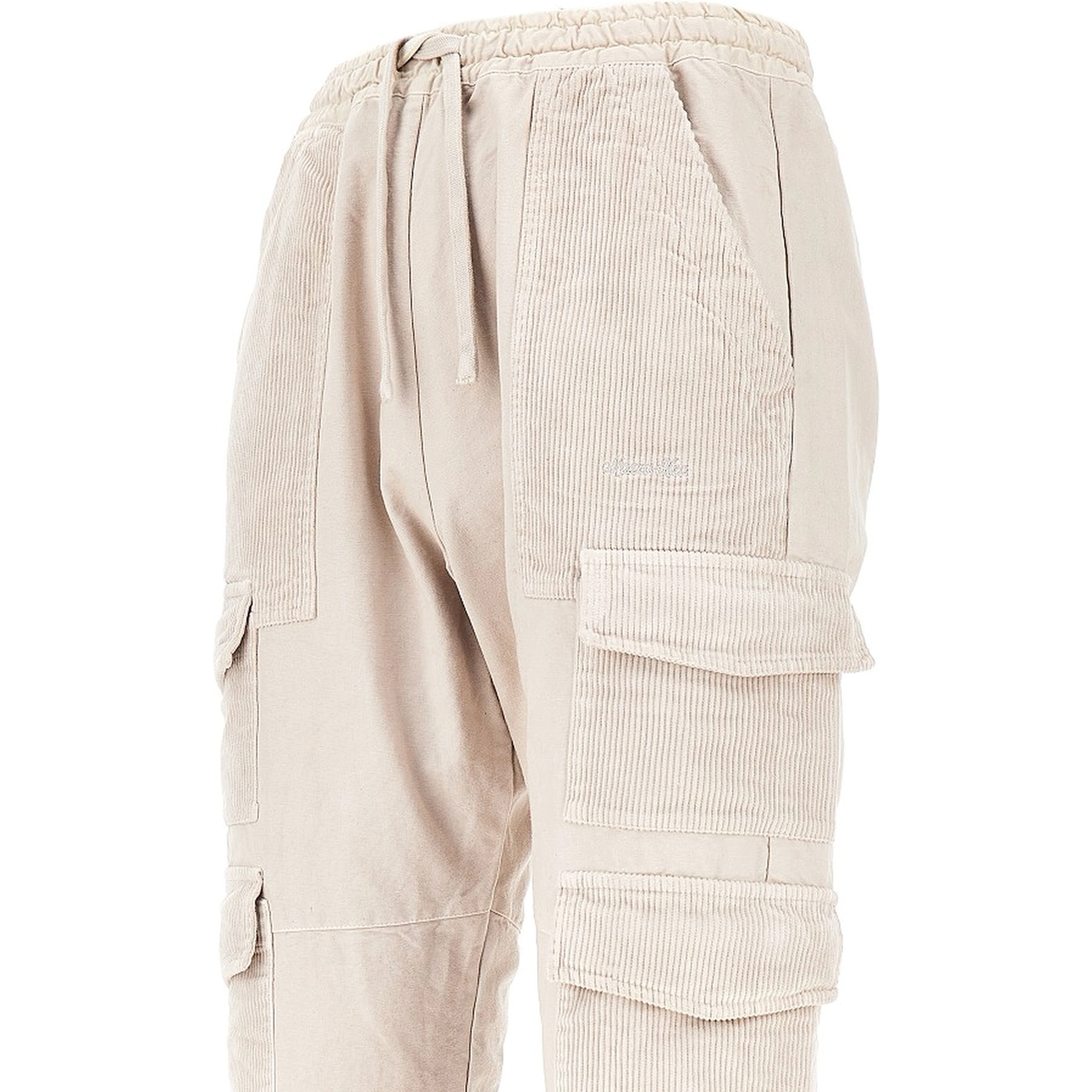 Canvas and corduroy cargo pants