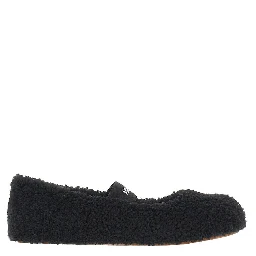 Shearling ballet flats