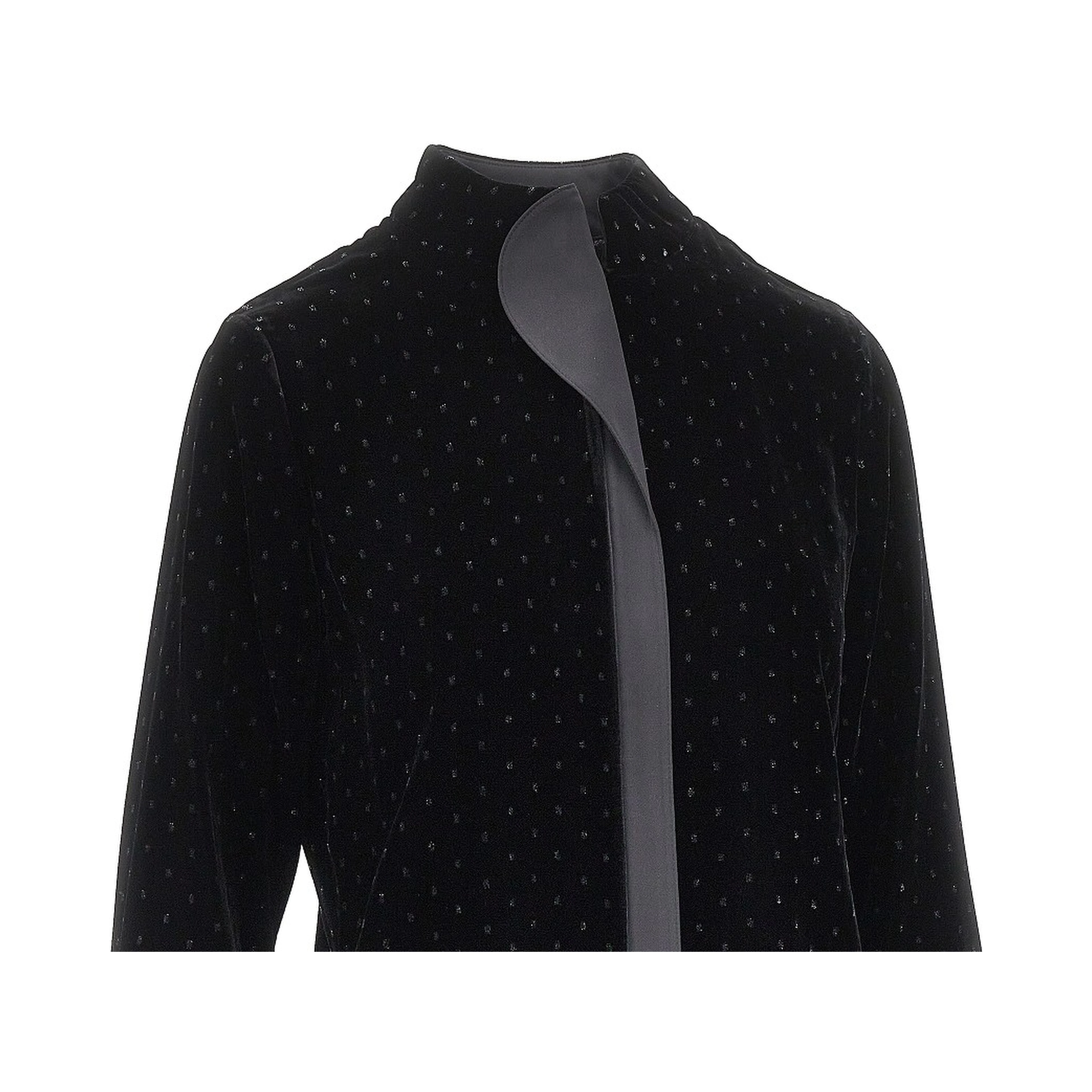 Lurex polka-dot velvet shirt