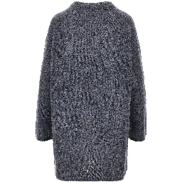 Alpaca-blend long cardigan