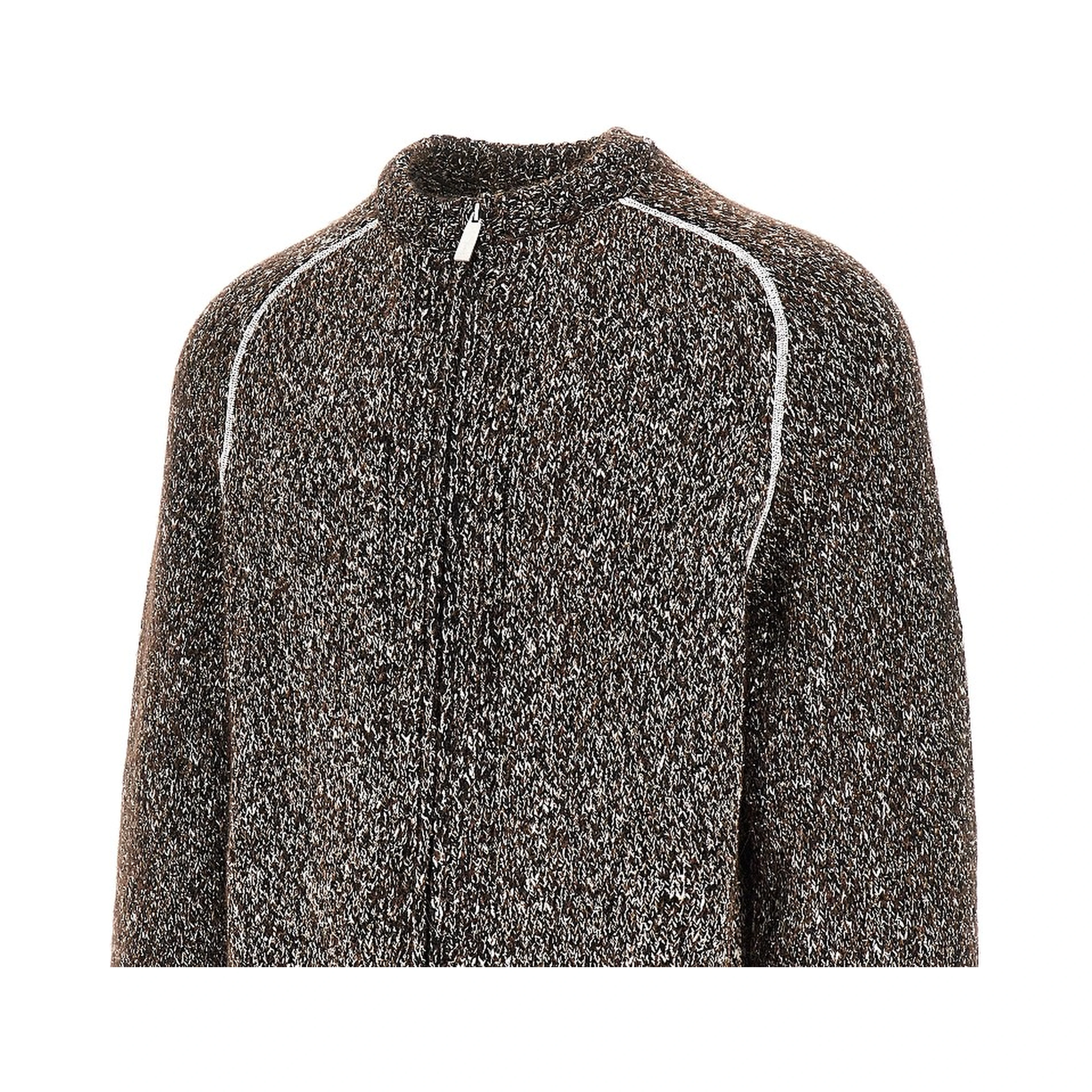 Mouliné knitted cardigan