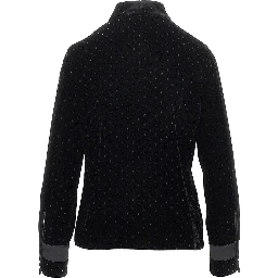 Lurex polka-dot velvet shirt