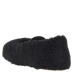 Shearling ballet flats