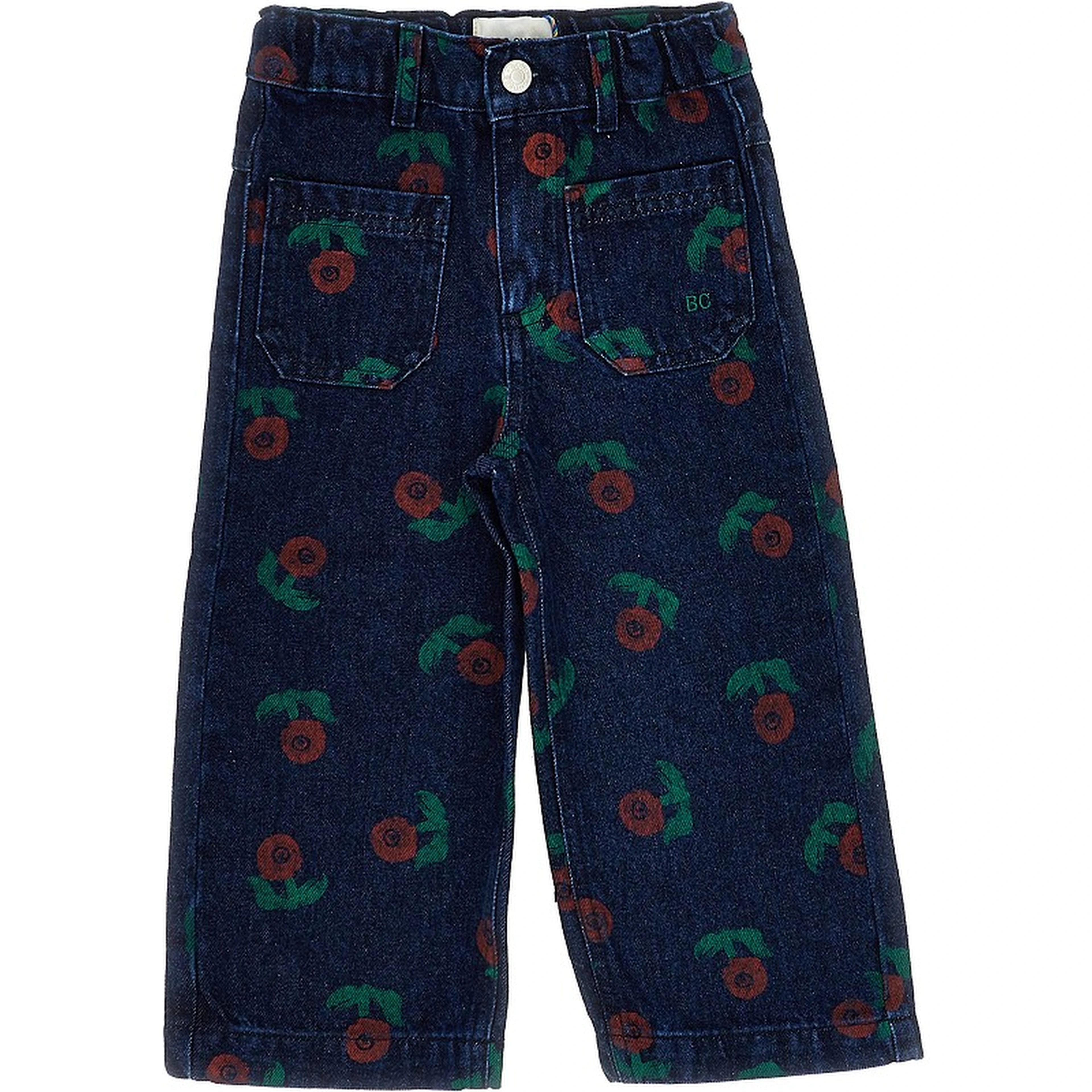 Stamp Bloom denim pants