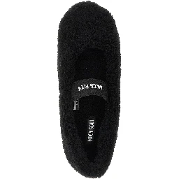 Shearling ballet flats