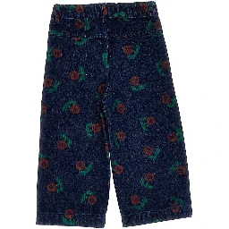 Stamp Bloom denim pants