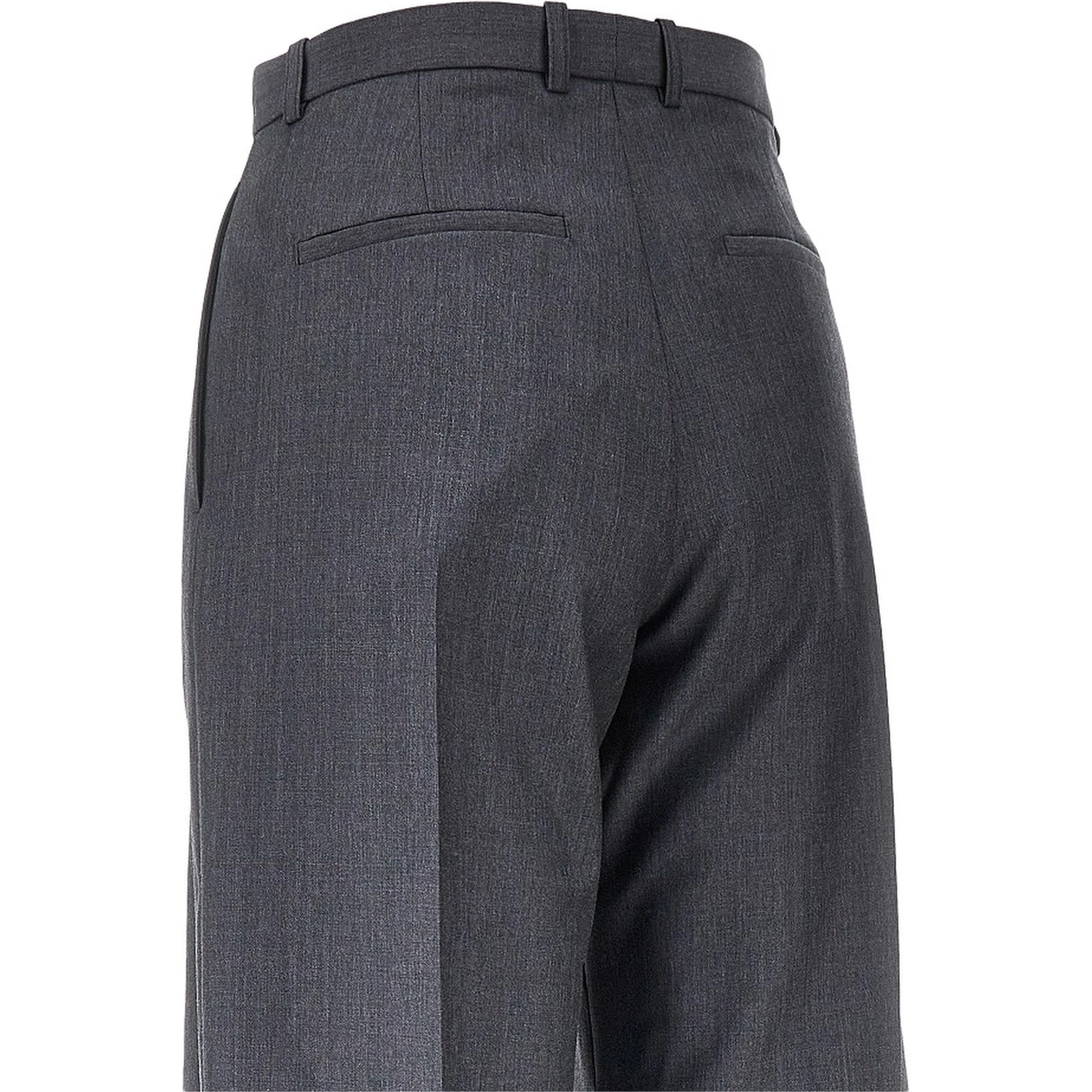Draped-effect fil-à-fil wool pants