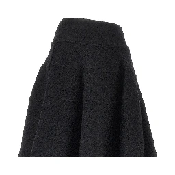 Wool cloth knee-length skirt