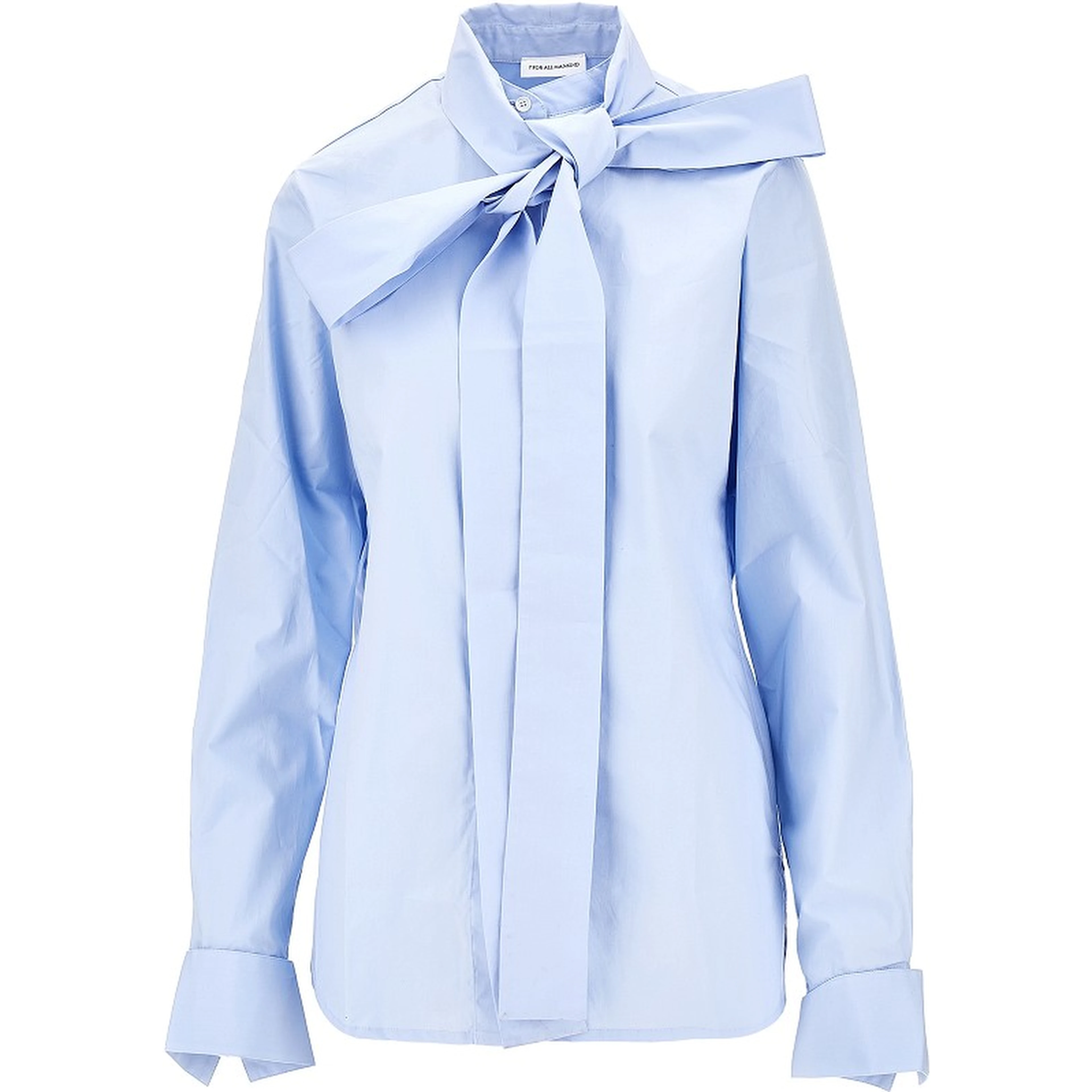 Poplin shirt with bow