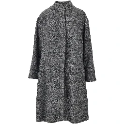 Mélange wool blend coat