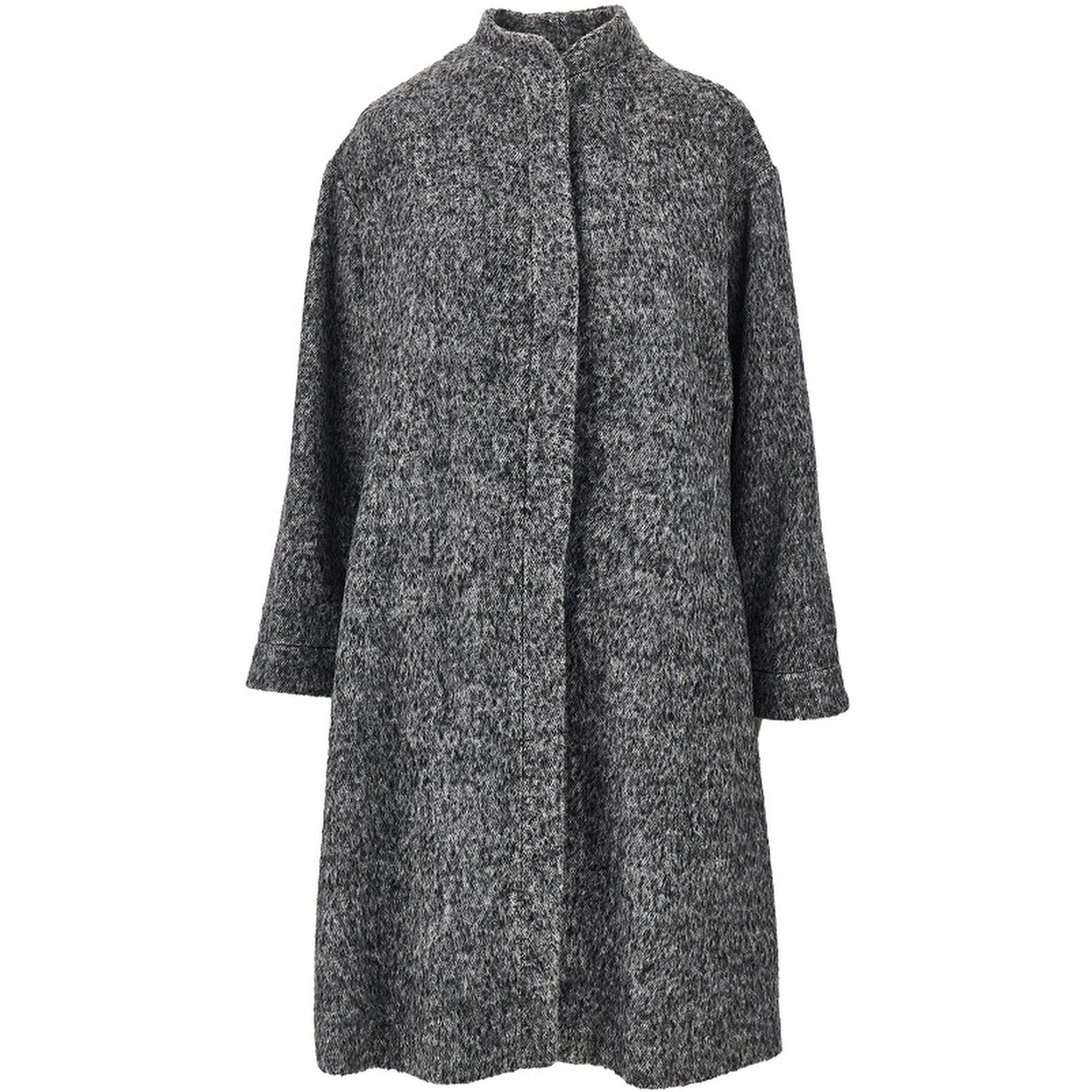 Mélange wool blend coat