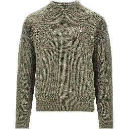 Logo patch wool sweater