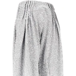 Wide-leg pleated sweatpants