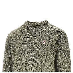 Logo patch wool sweater