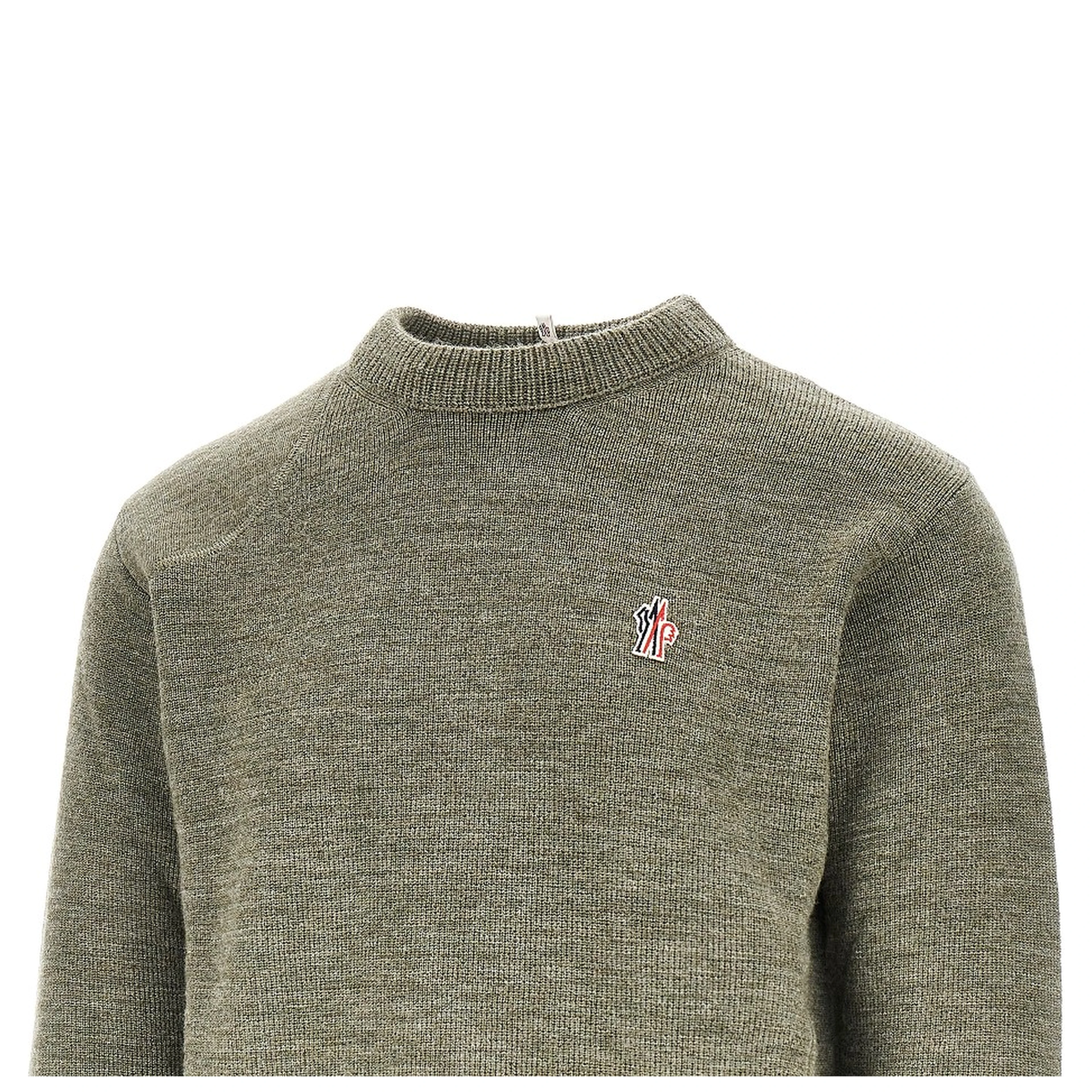 Logo patch wool sweater