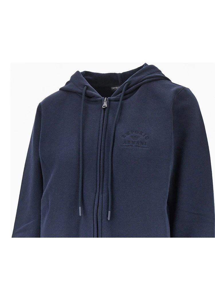 Logo embroidery full-zip hoodie alternative