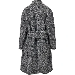 Mélange wool blend coat