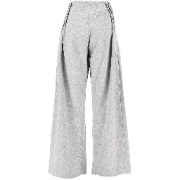 Wide-leg pleated sweatpants