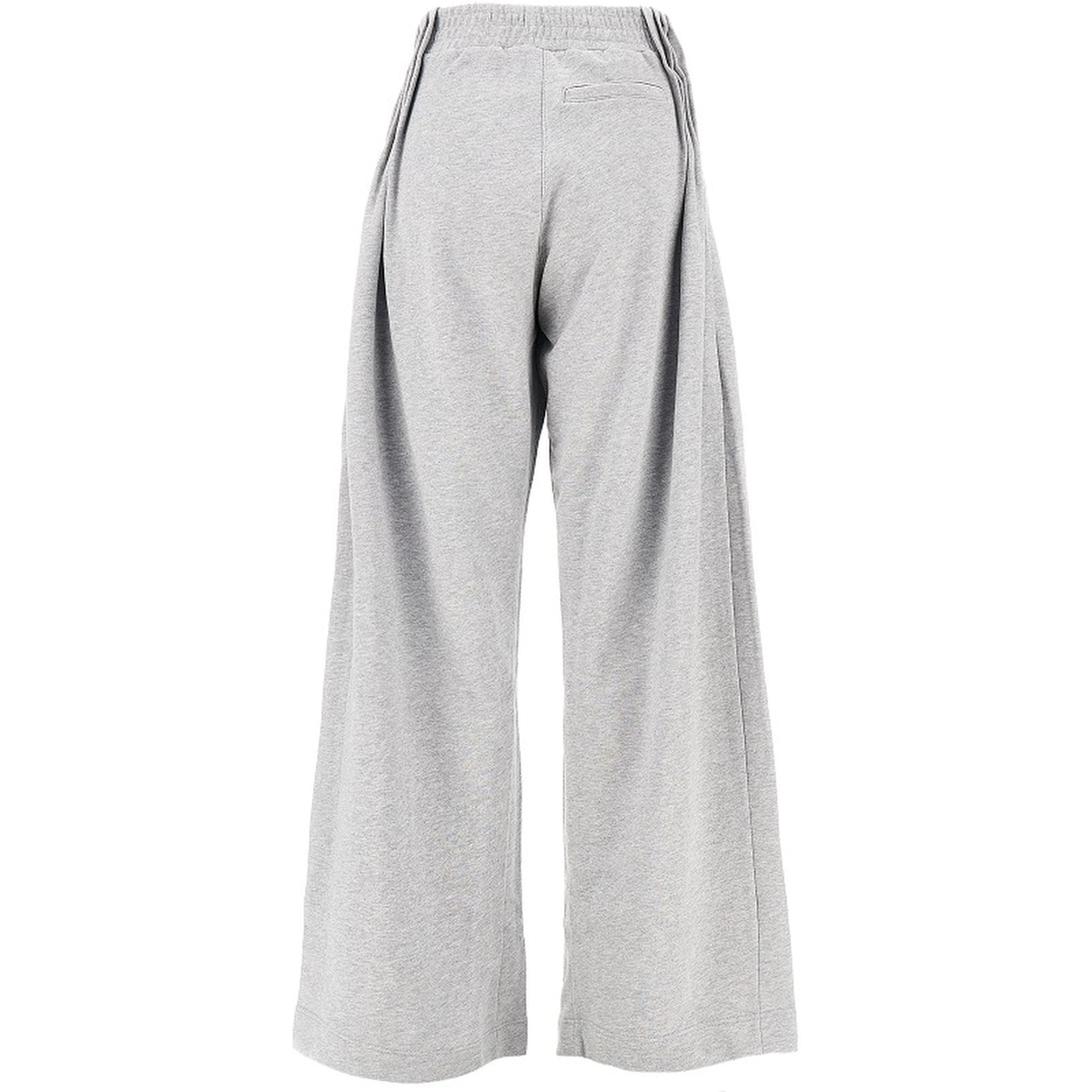 Wide-leg pleated sweatpants