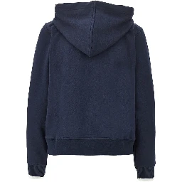 Logo embroidery full-zip hoodie