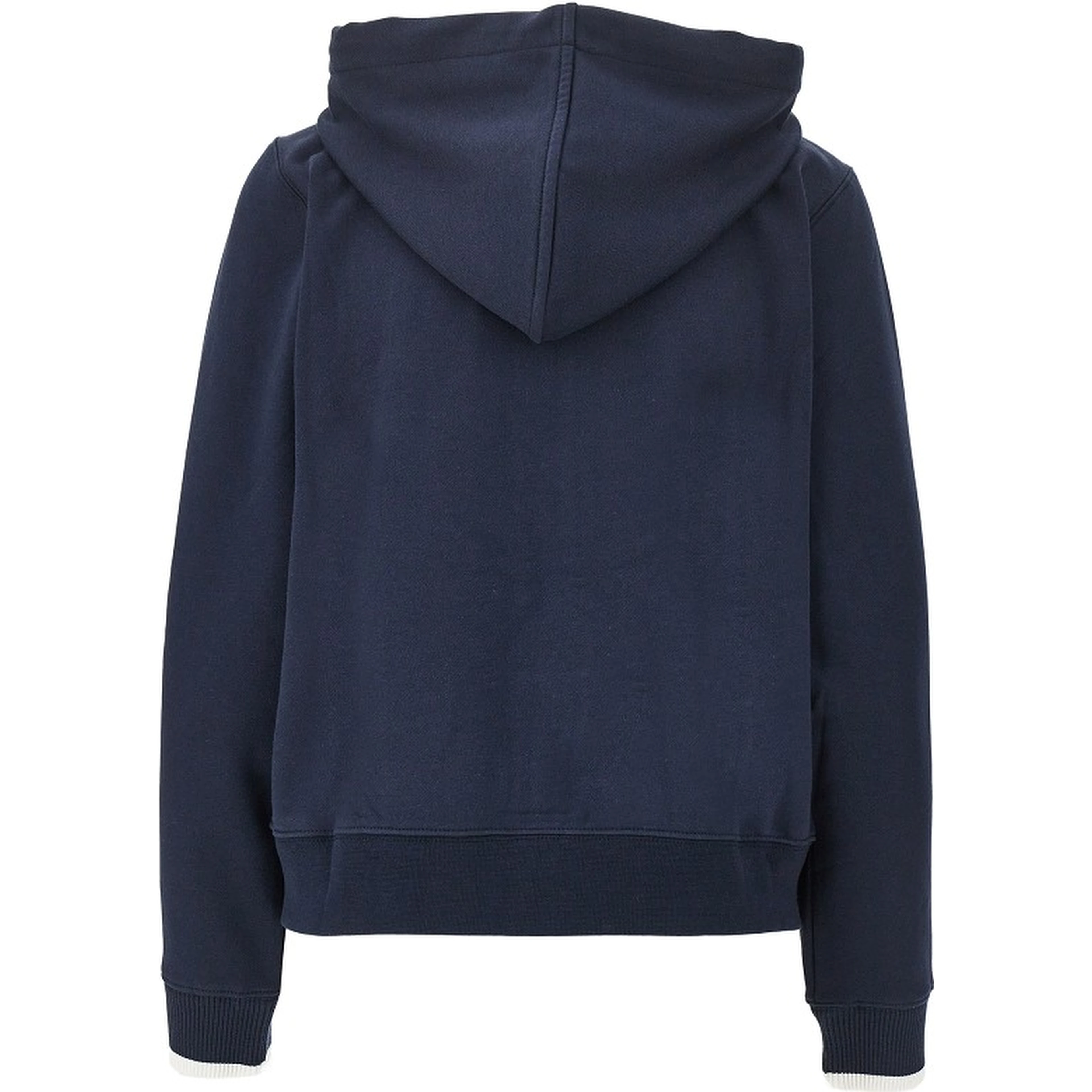 Logo embroidery full-zip hoodie