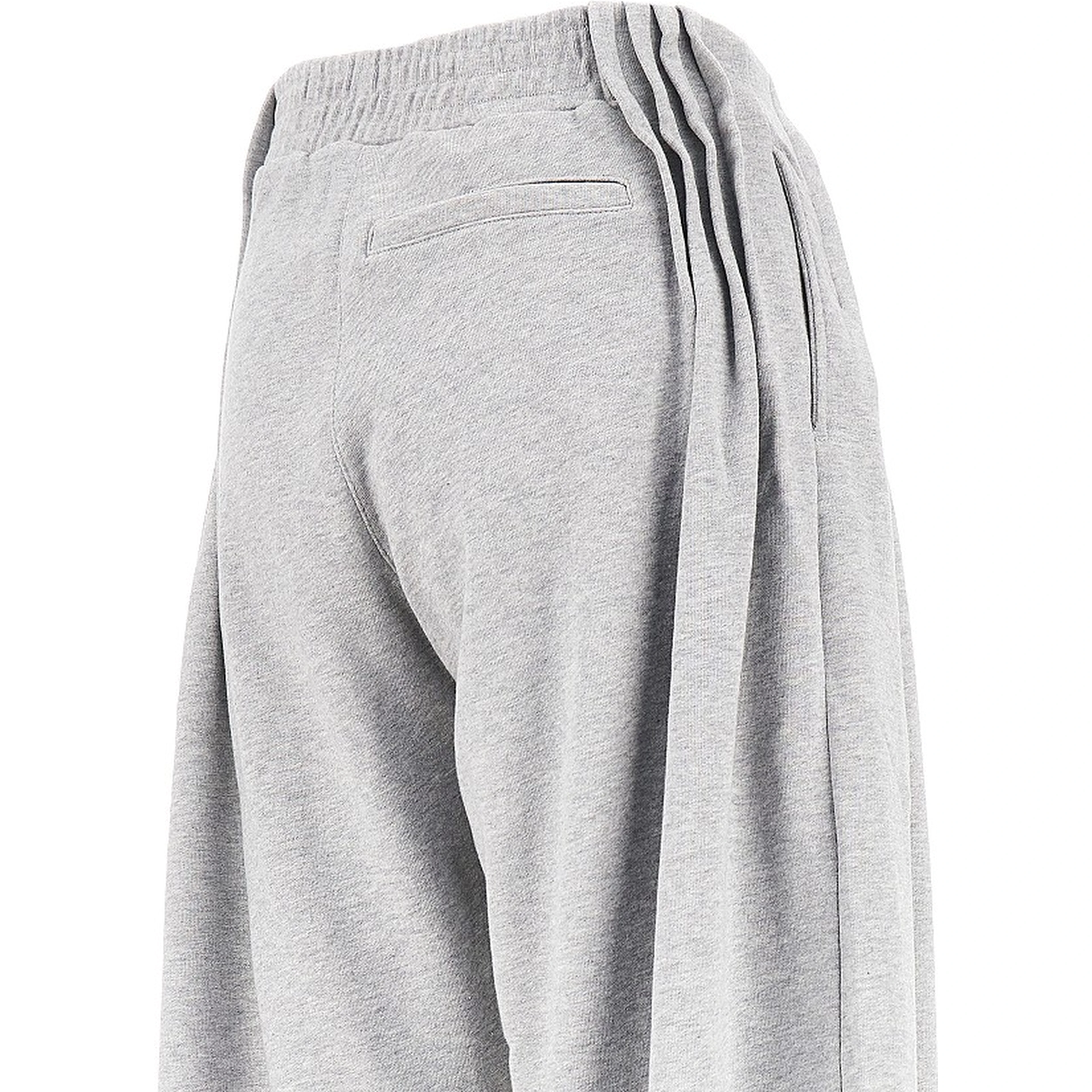 Wide-leg pleated sweatpants