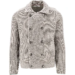 Cashmere double-breasted cardigan