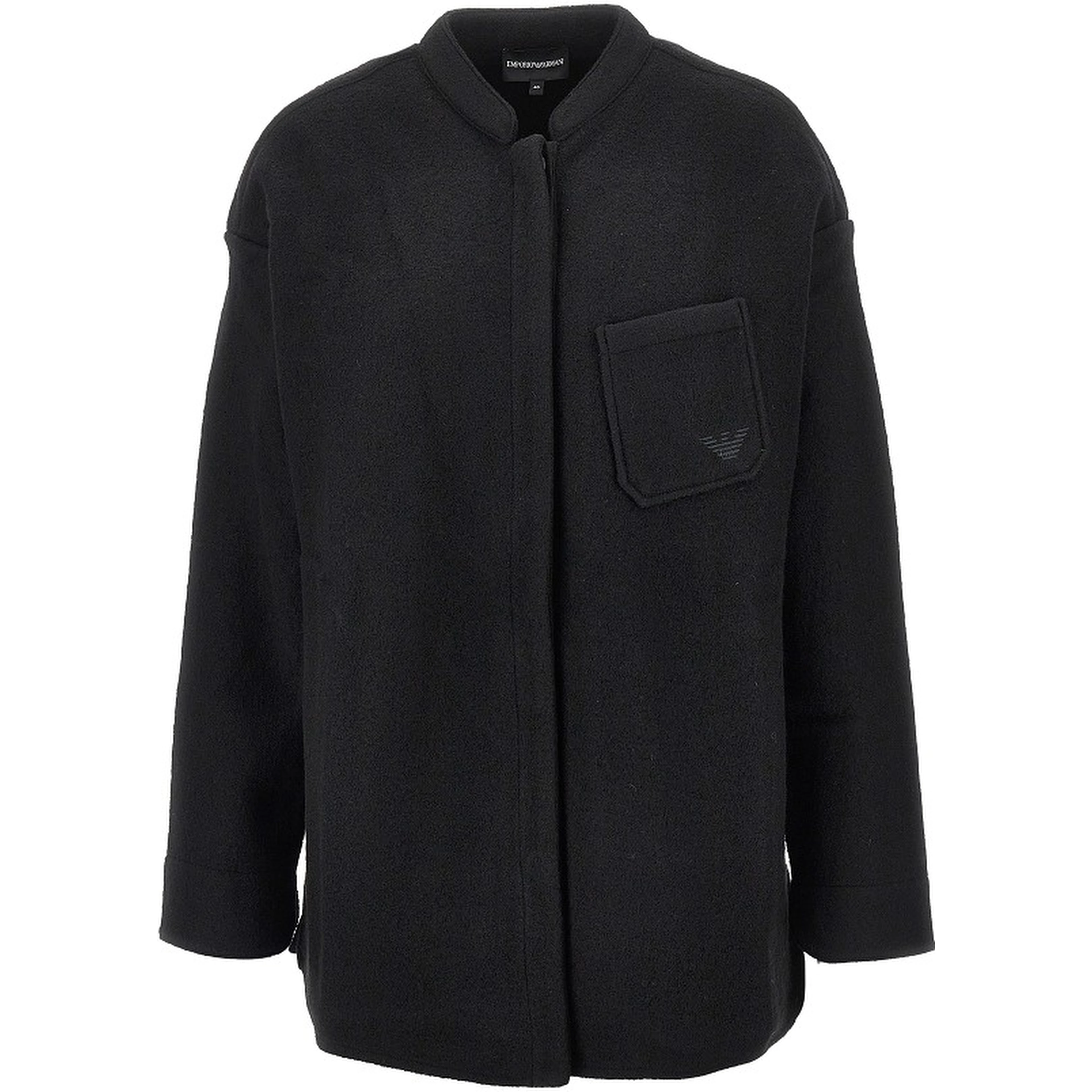 Boiled wool oversized overshirt