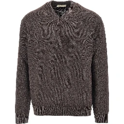 Upcycled cashmere V-neck sweater