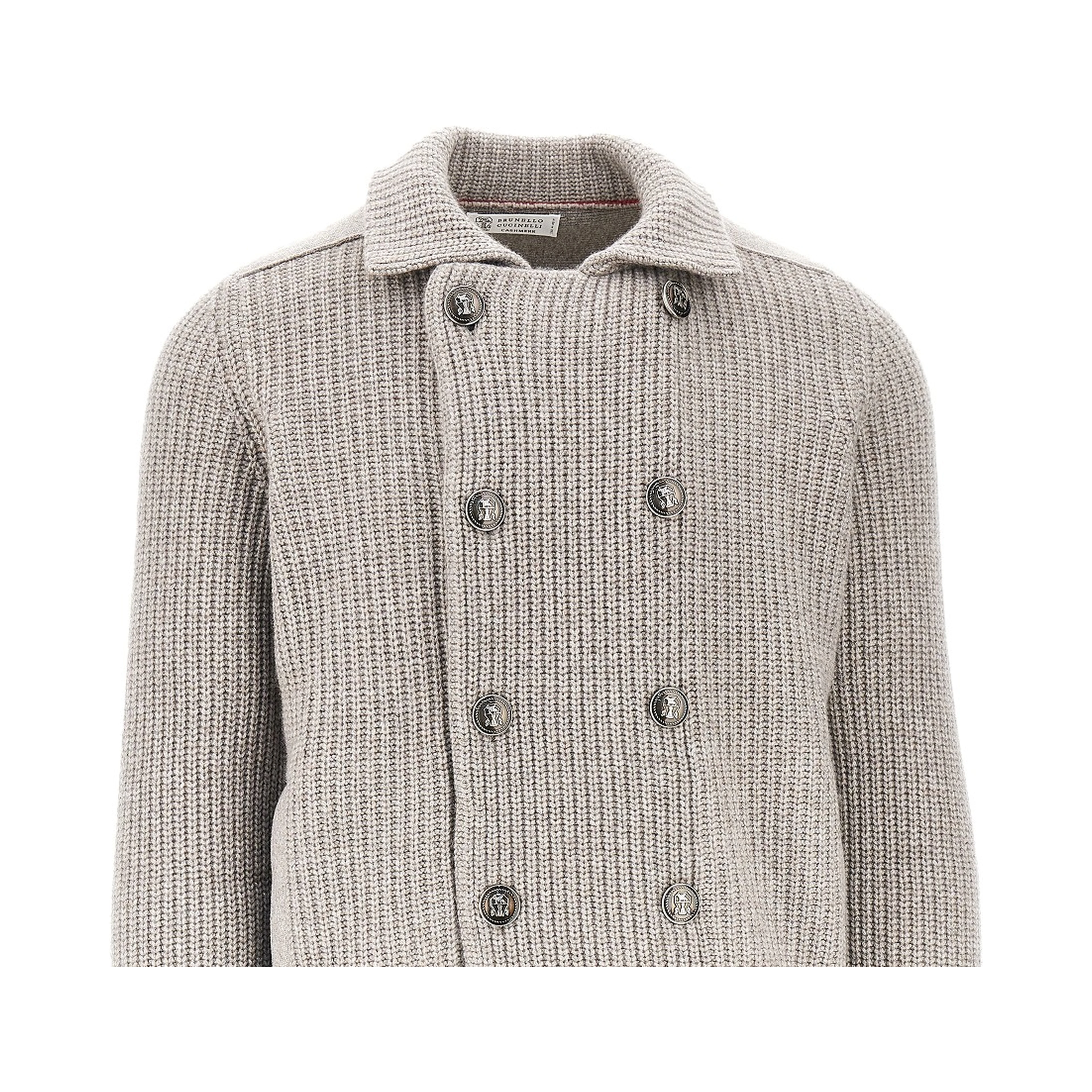 Cashmere double-breasted cardigan