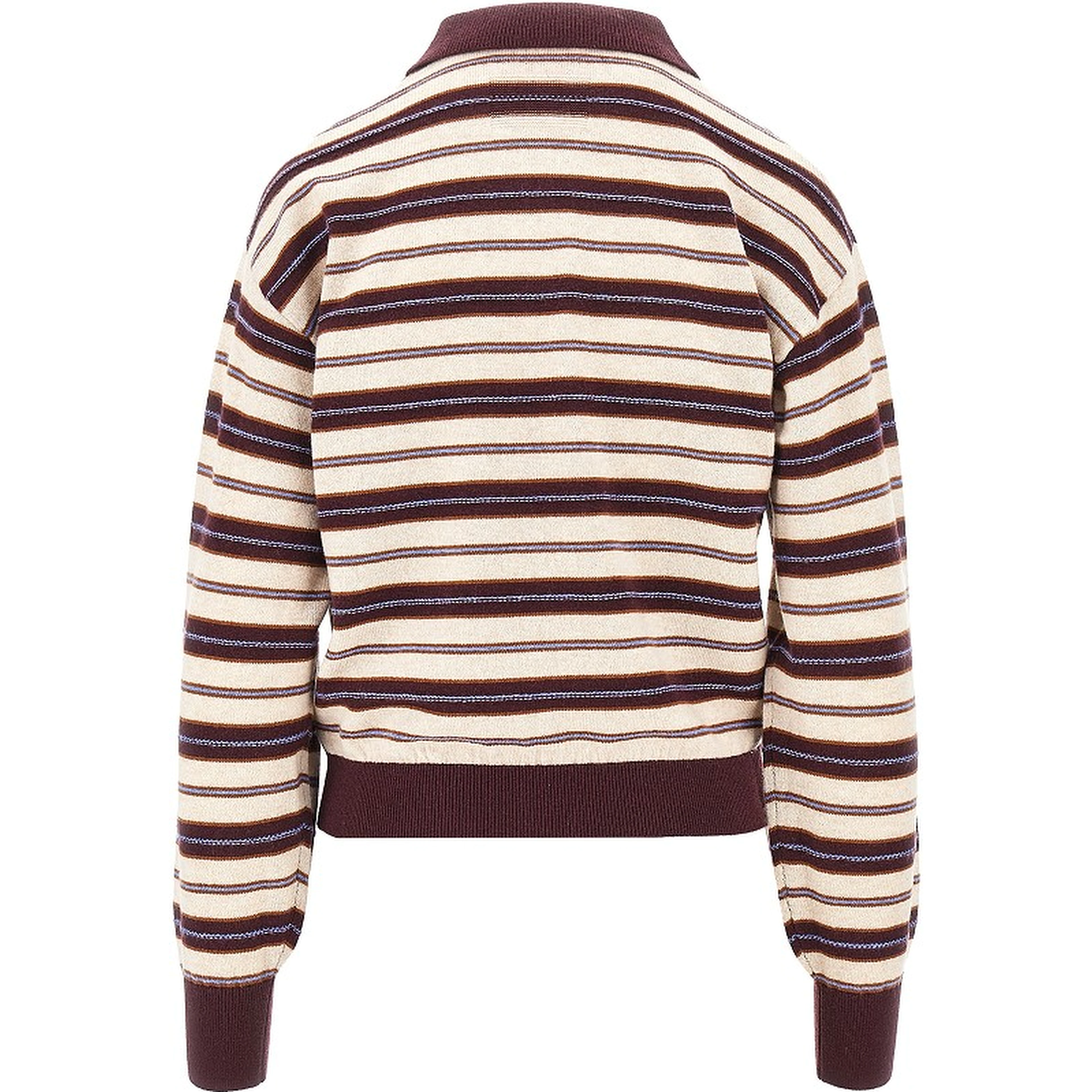 'Collegiate' striped cashmere polo shirt