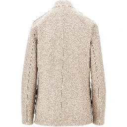 Pressed wool Nehru jacket