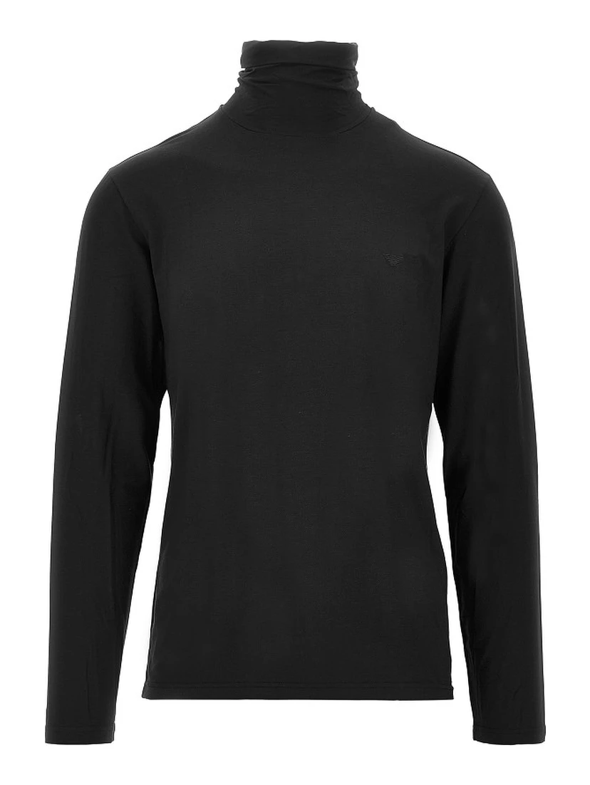 Stretch jersey turtleneck top