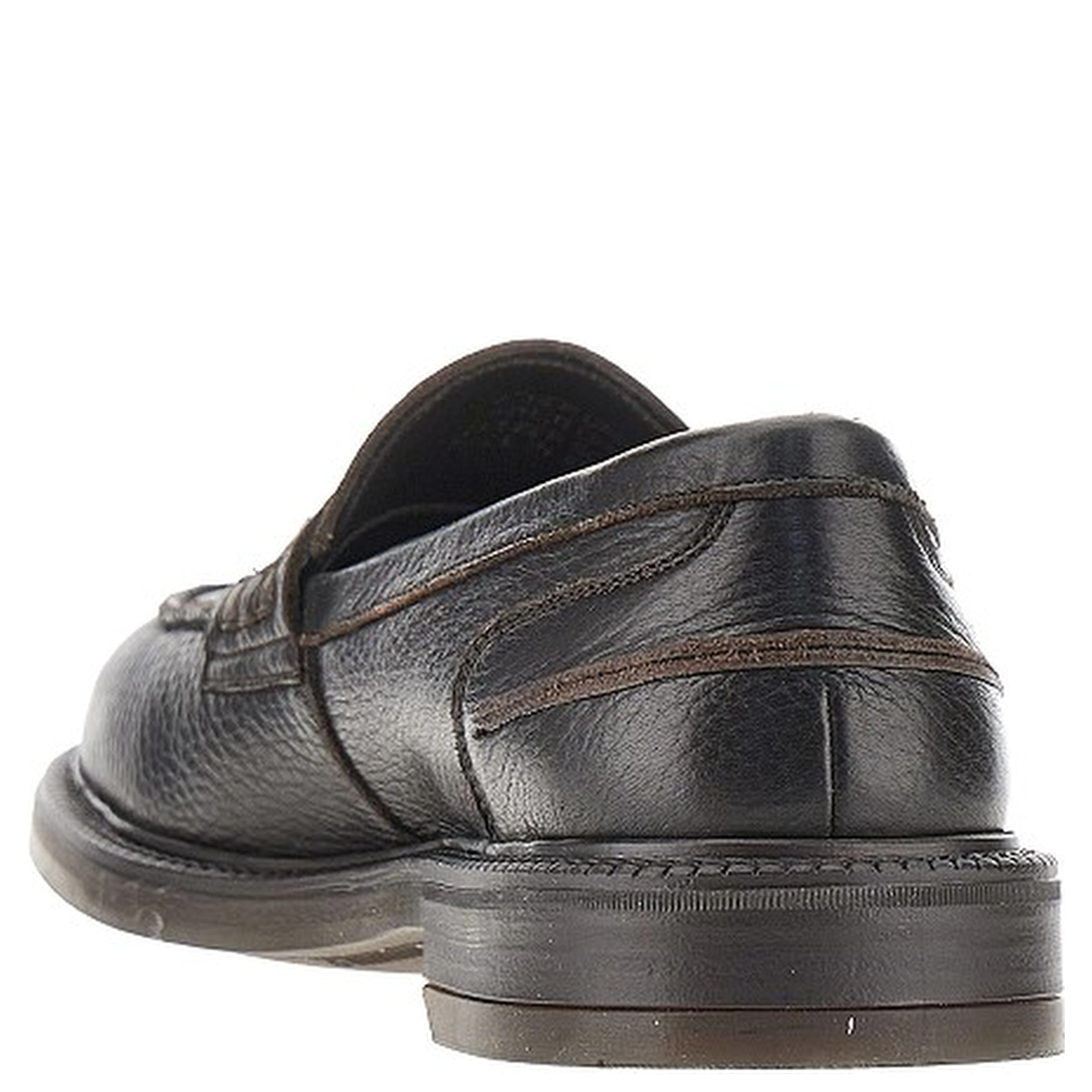 Grained leather loafers