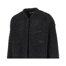 Boiled wool oversized overshirt
