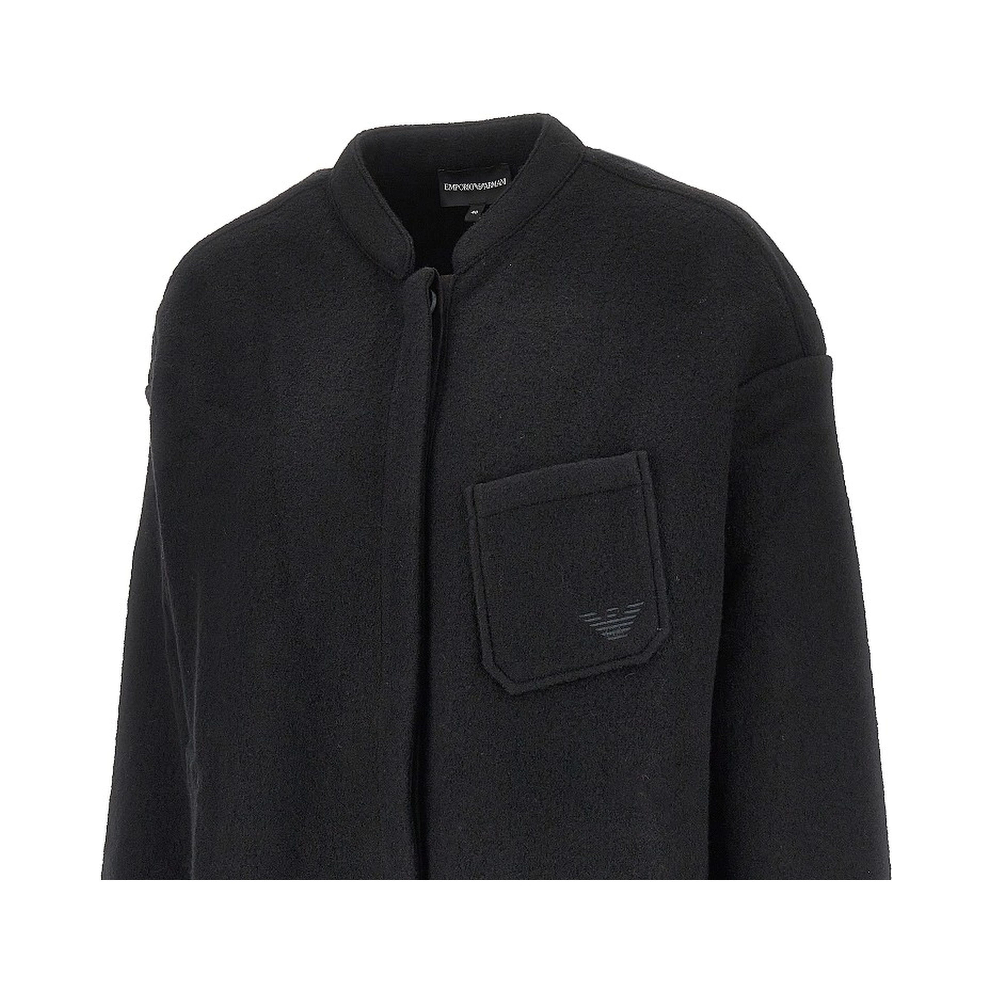 Boiled wool oversized overshirt