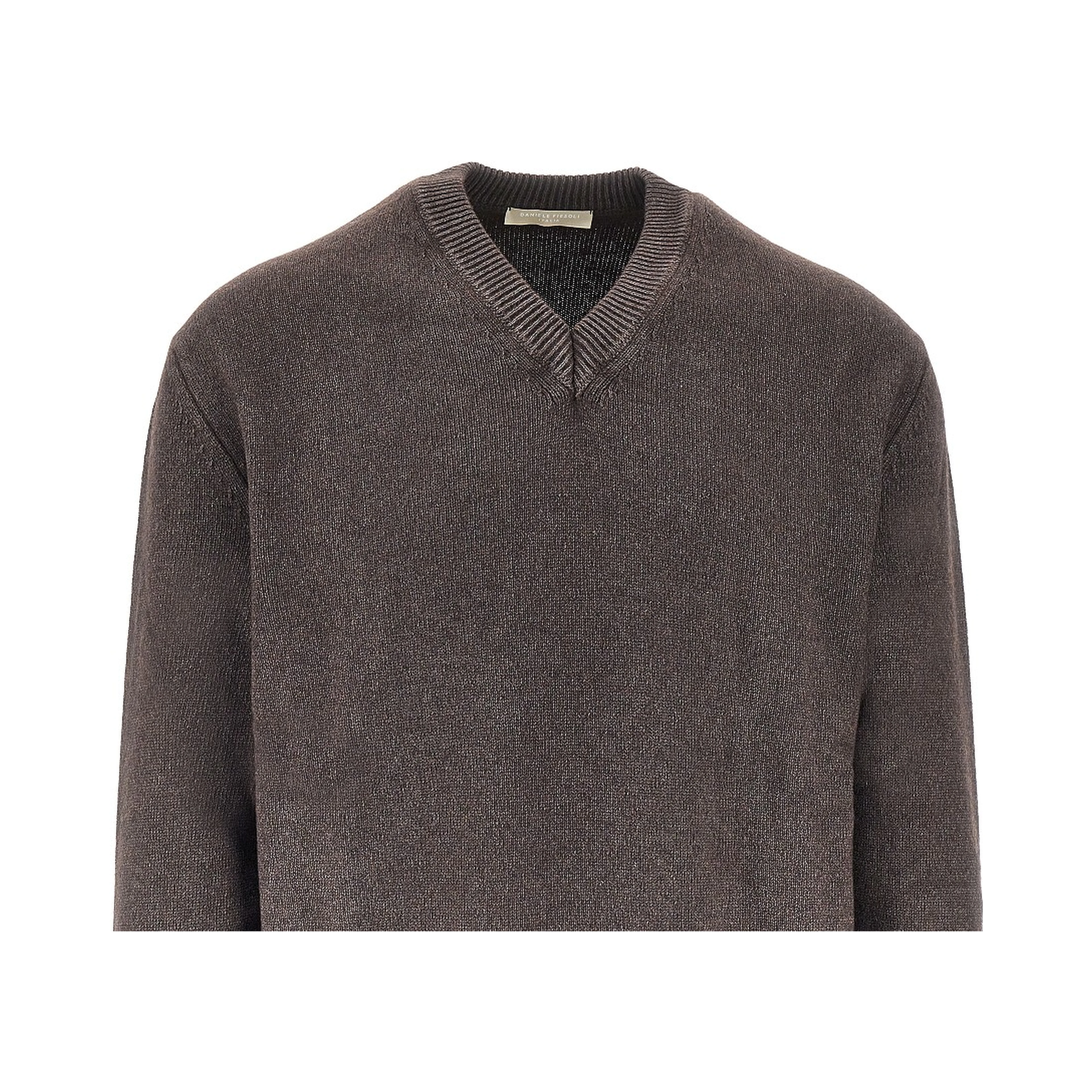 Upcycled cashmere V-neck sweater