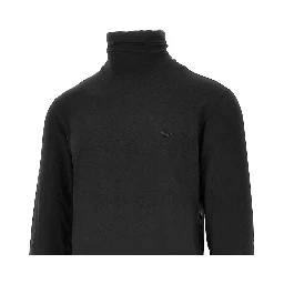 Stretch jersey turtleneck top