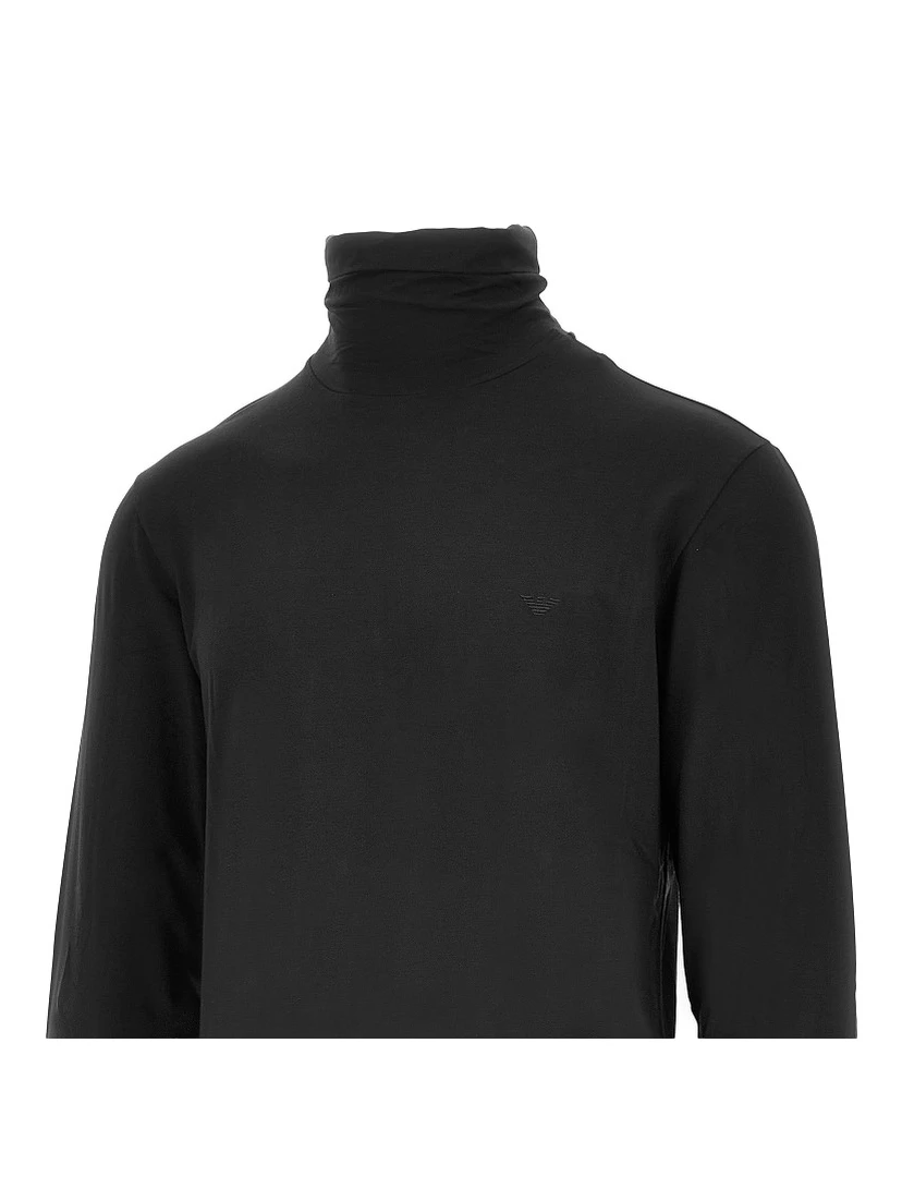 Stretch jersey turtleneck top