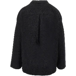 Boiled wool oversized overshirt