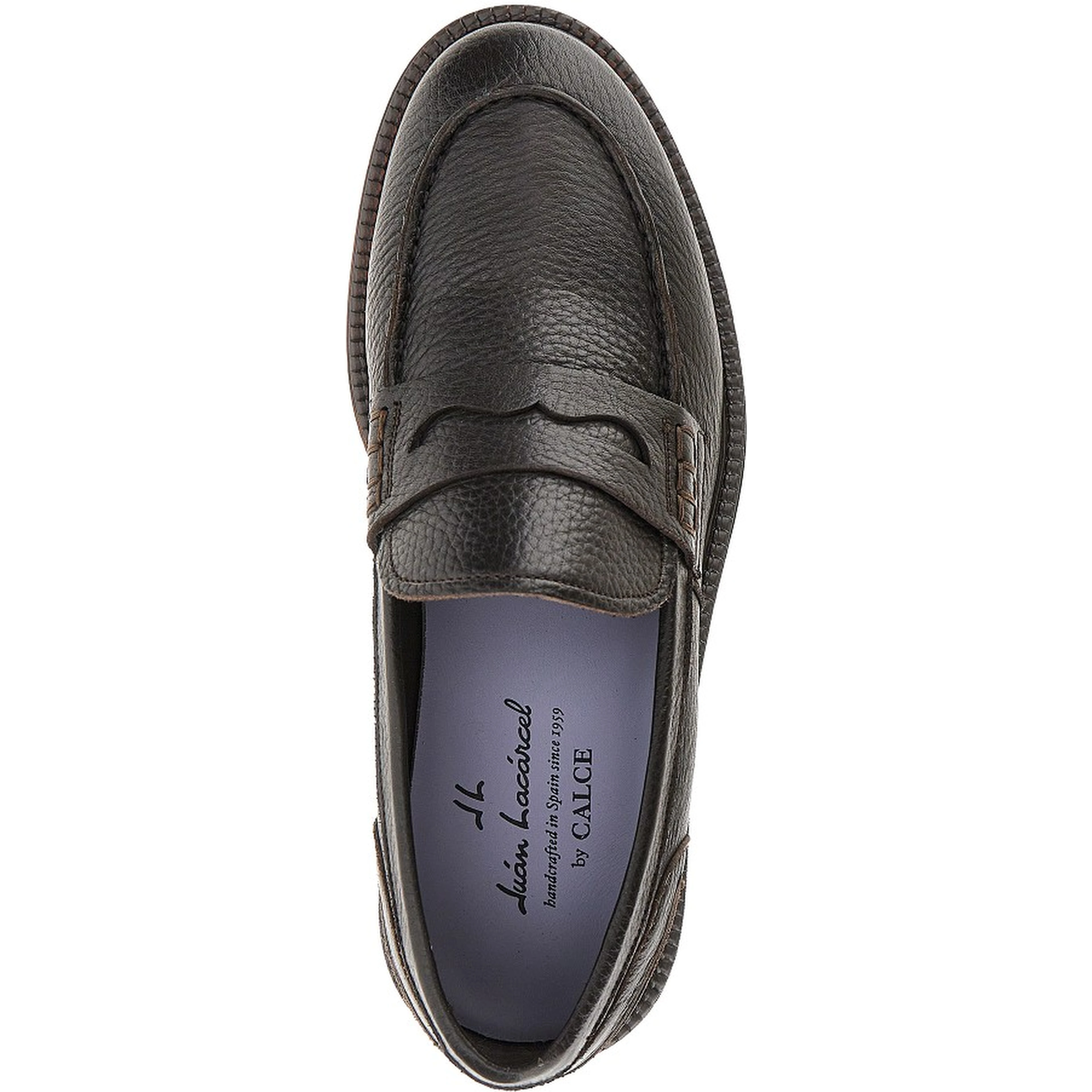 Grained leather loafers