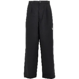 Cotton gabardine pants with darts