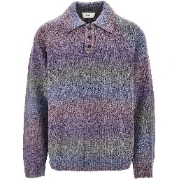 Gradient knitted polo
