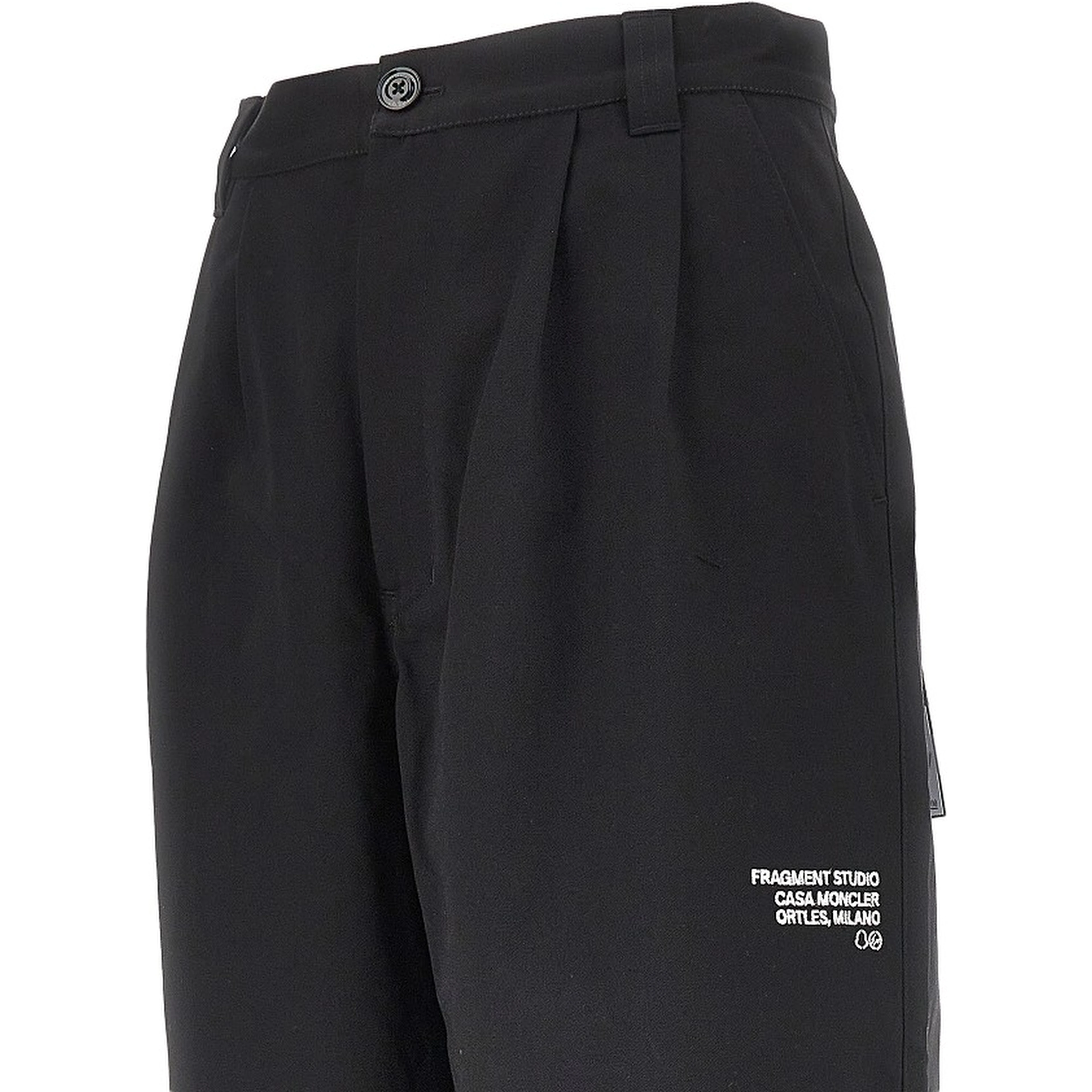 Cotton gabardine pants with darts