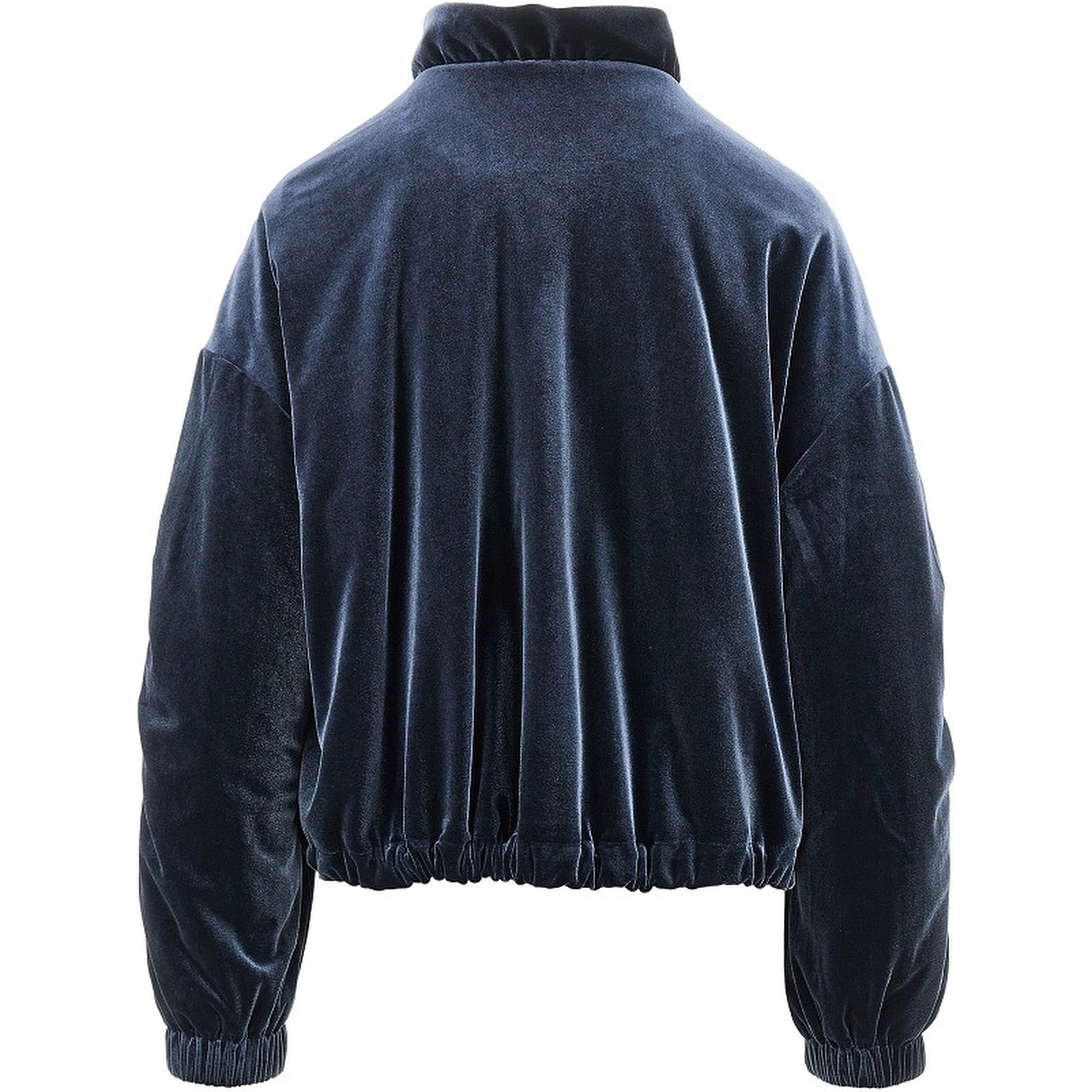 Chenille blouson jacket with gathered neck