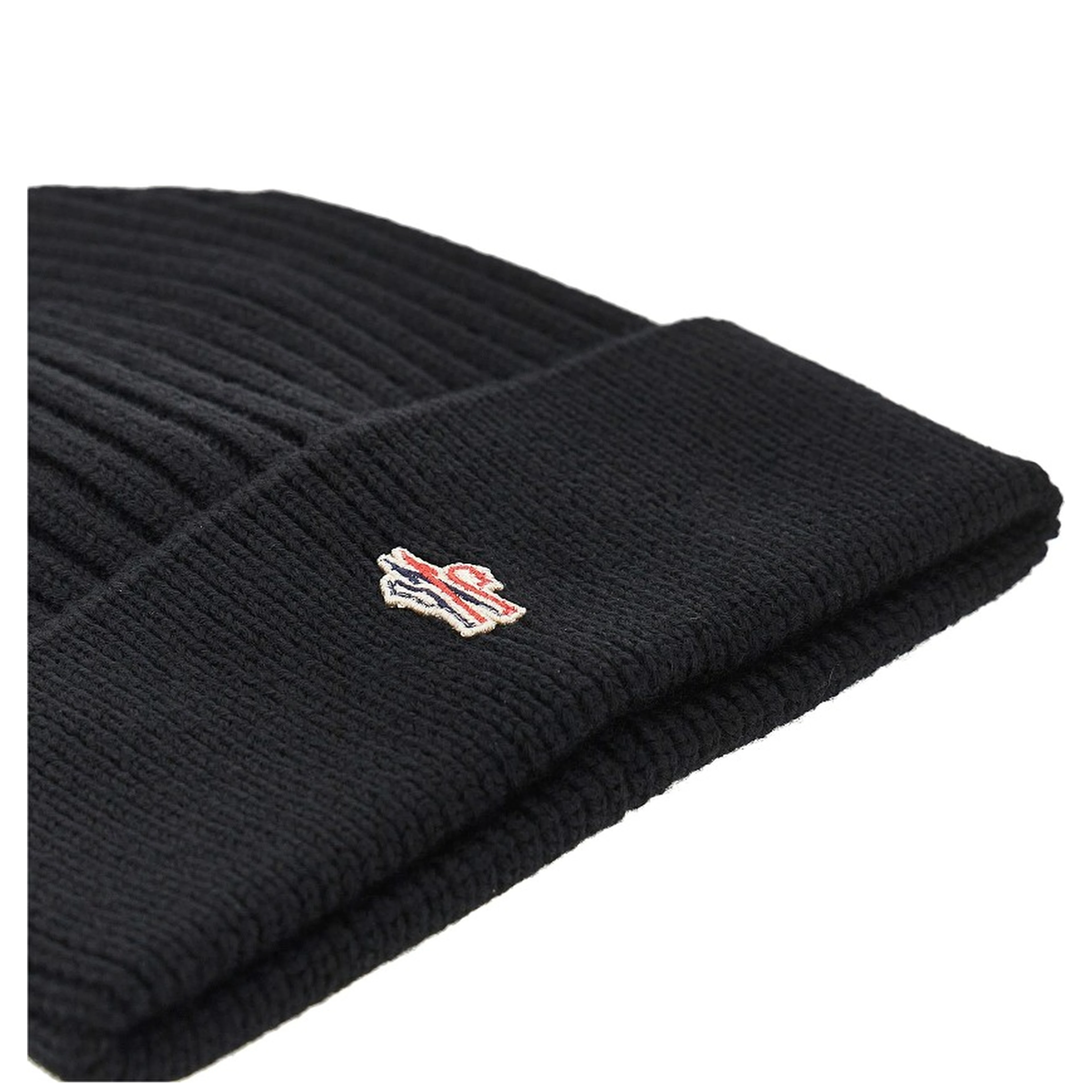 Logo patch wool beanie hat