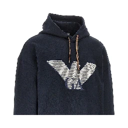 Cotton and silk hoodie