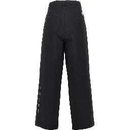 Cotton gabardine pants with darts