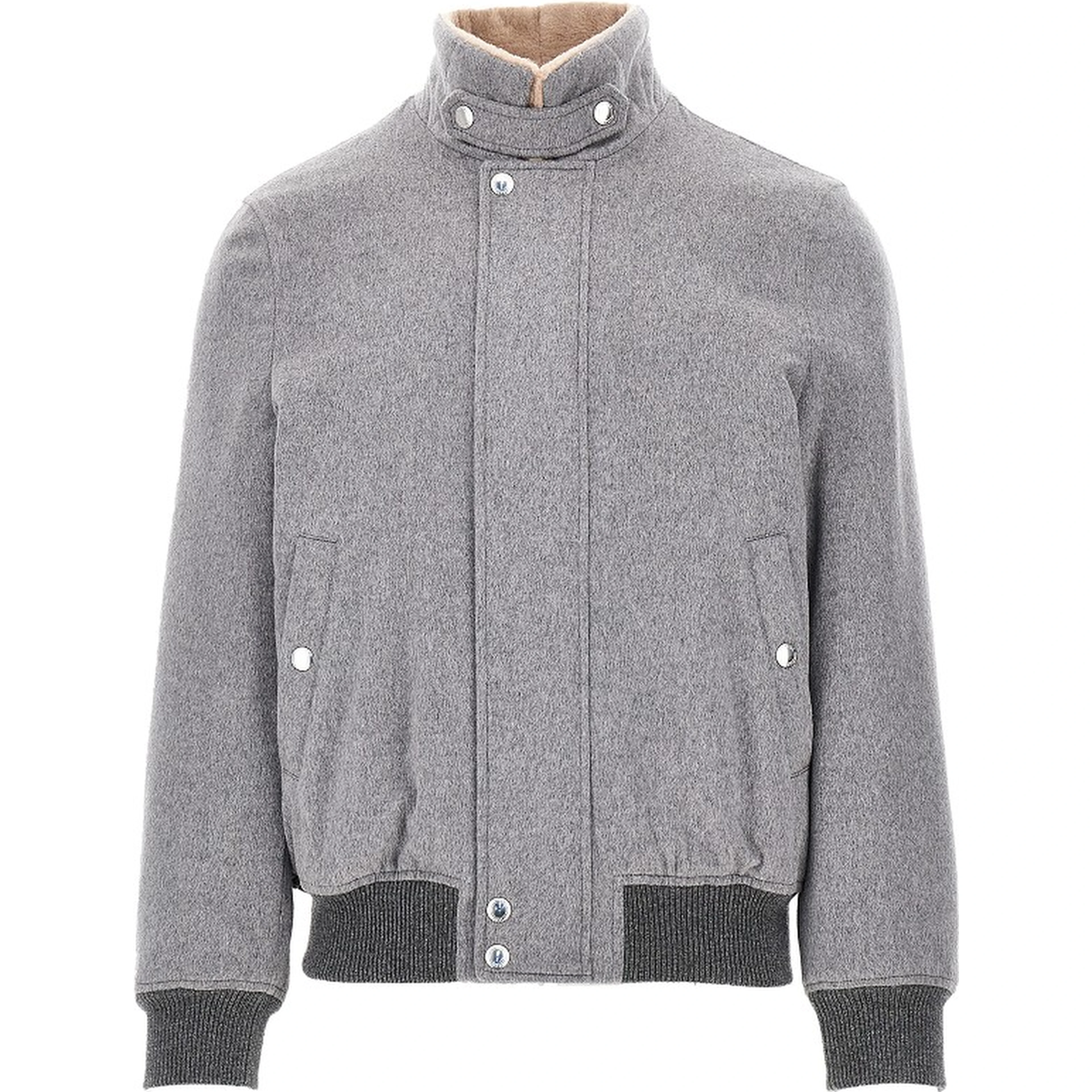 Padded suede leather jacket